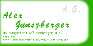 alex gunszberger business card